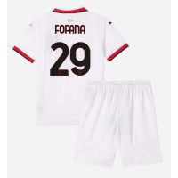 Camisa de Futebol AC Milan Youssouf Fofana #29 Equipamento Secundário Infantil 2024-25 Manga Curta (+ Calças curtas)